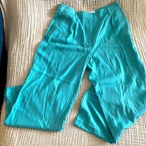 Turquoise Wide Leg Pants